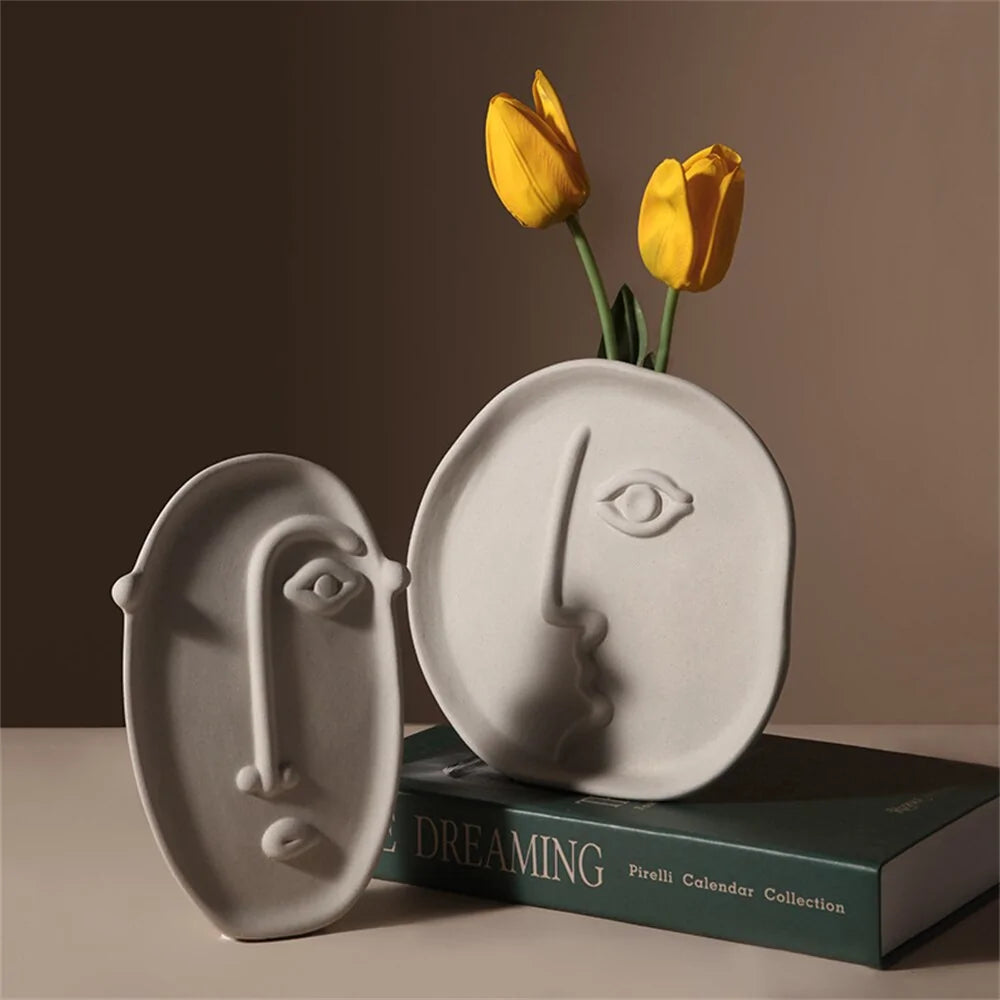 Art Face Ceramic Ornaments