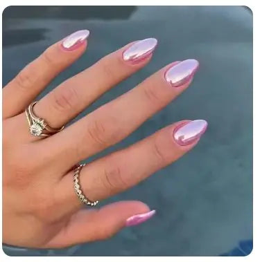 24Pcs Nude Pink Short Round Press-On Nails