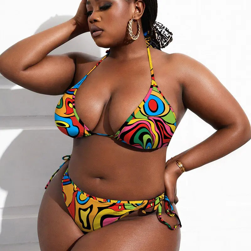 3 Piece Plus Size Swimsuit Set