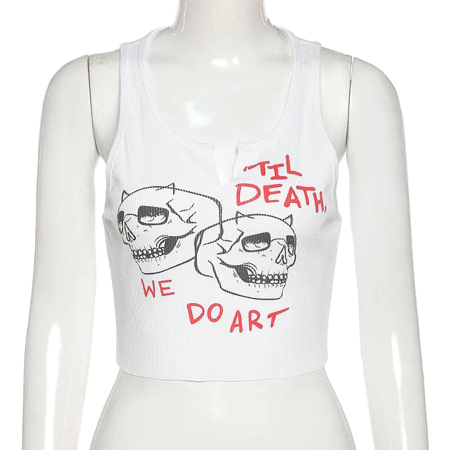 We Do Art Ribbed Cropped Tank