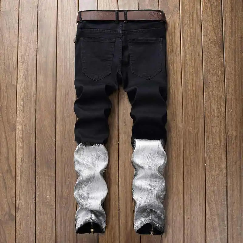 Zipper Fly Denim Jean Fashion Designer Pants