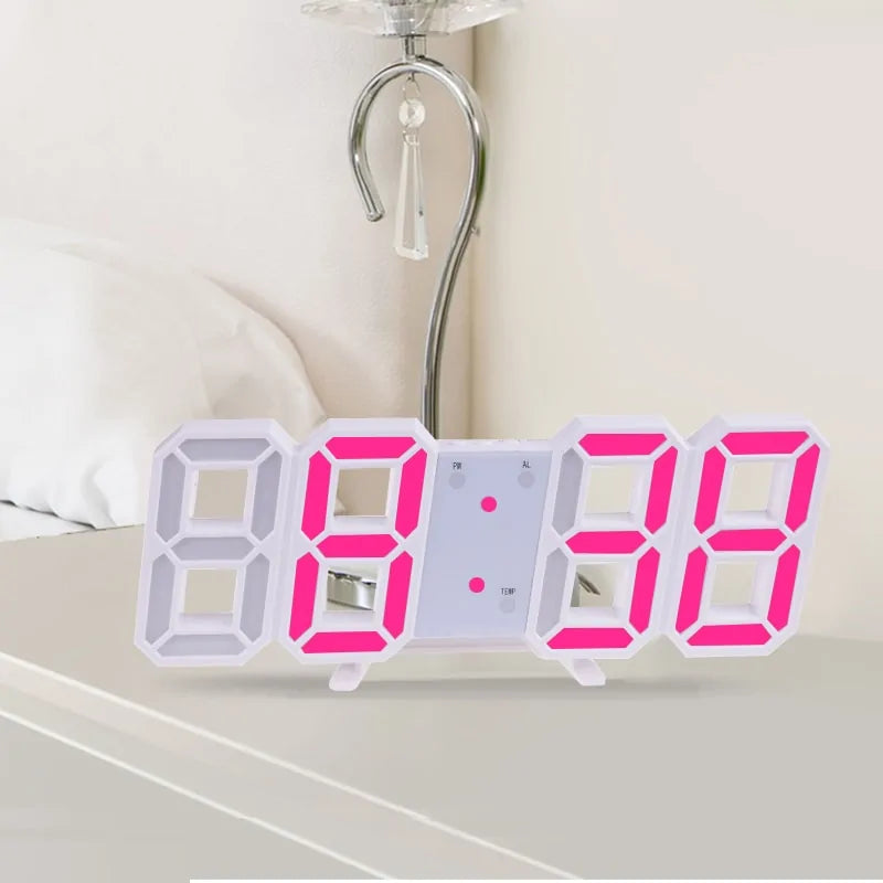 3D LED Digital Wall Clock Home Decor