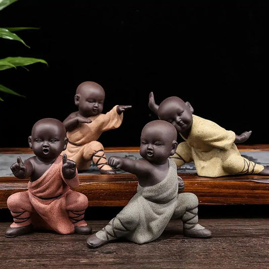 Kung Fu Monk Decor Statue Figurines