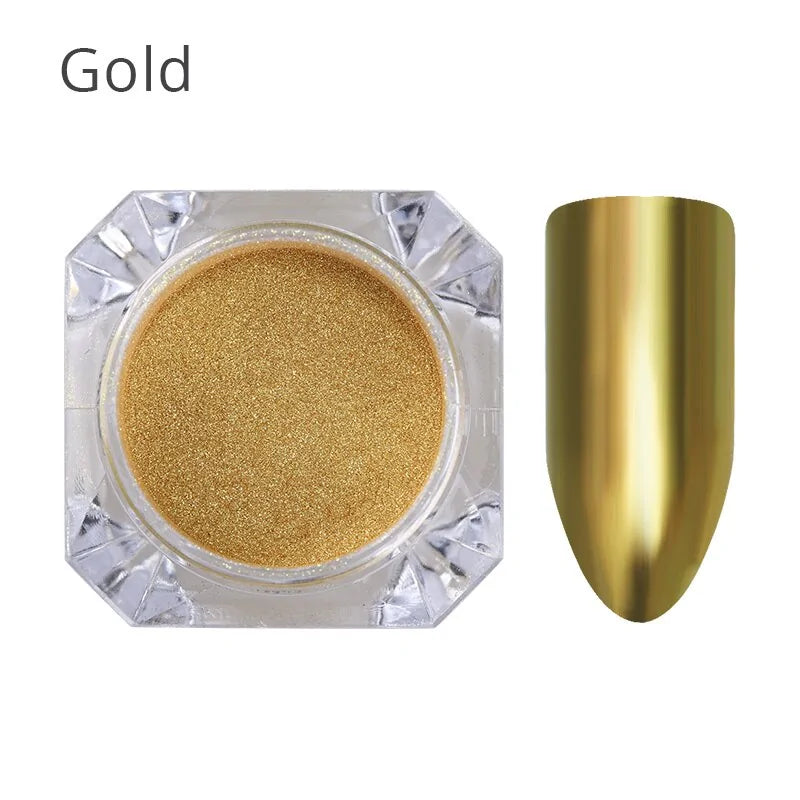 Metallic Mirror Nail Art Pigment Powder