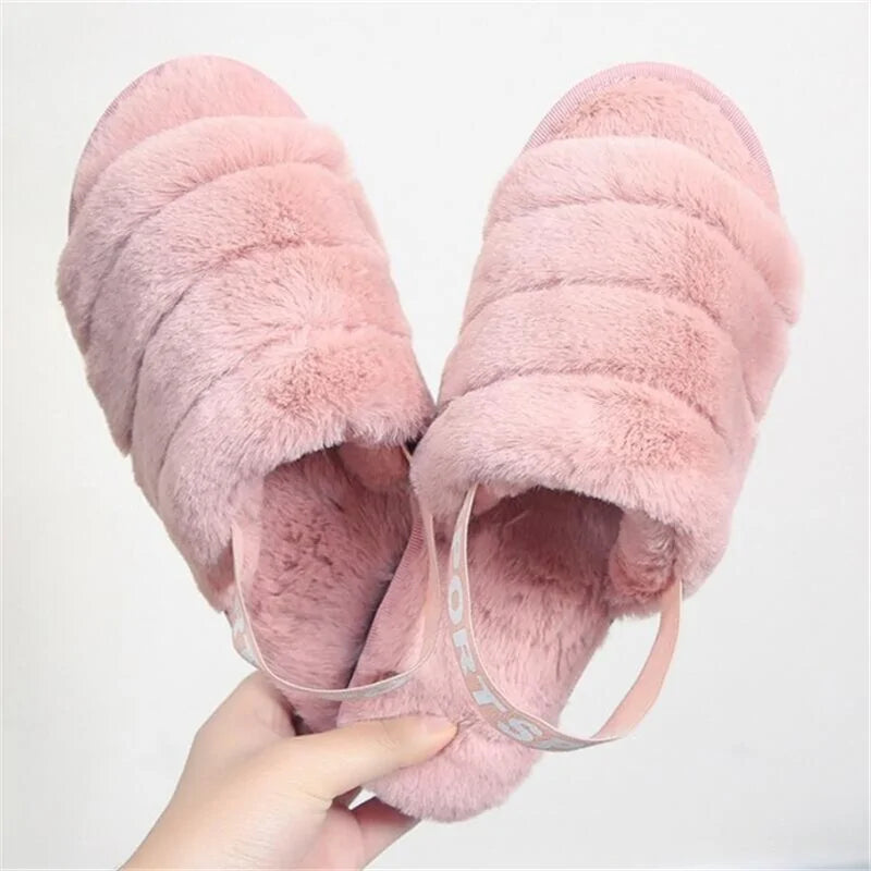 Women Indoor Fur Slides