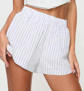 Y2K Stripe Boxer Shorts for Women