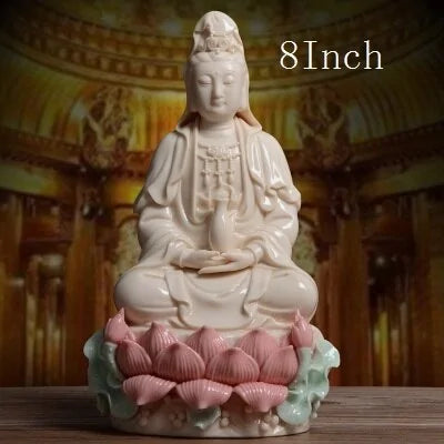 Ceramic Guanyin Statue Figure Art