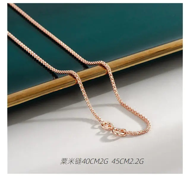 18K Rose Gold Plated Necklaces