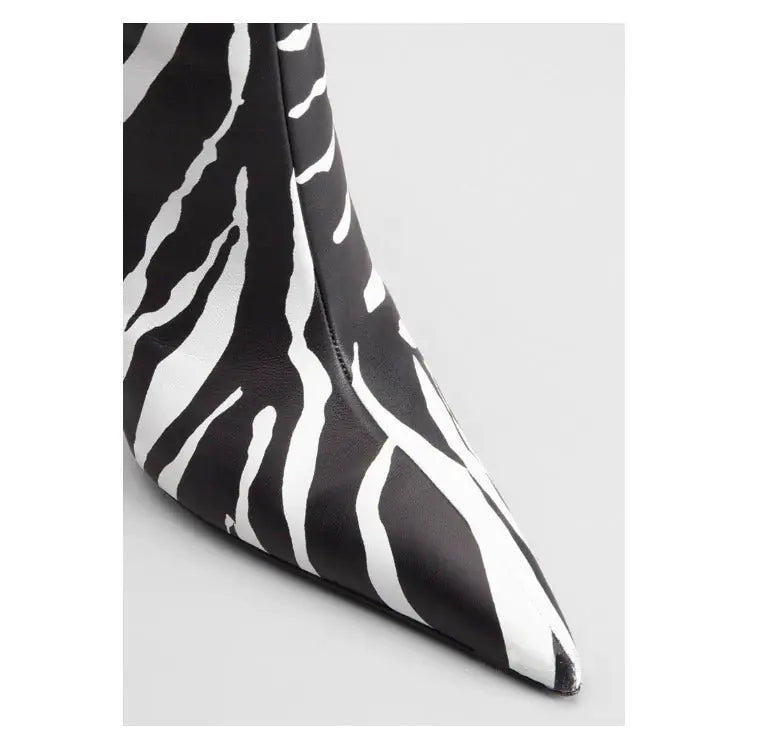 Zebra Print Ankle Boots