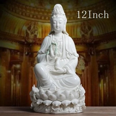 Ceramic Guanyin Statue Figure Art