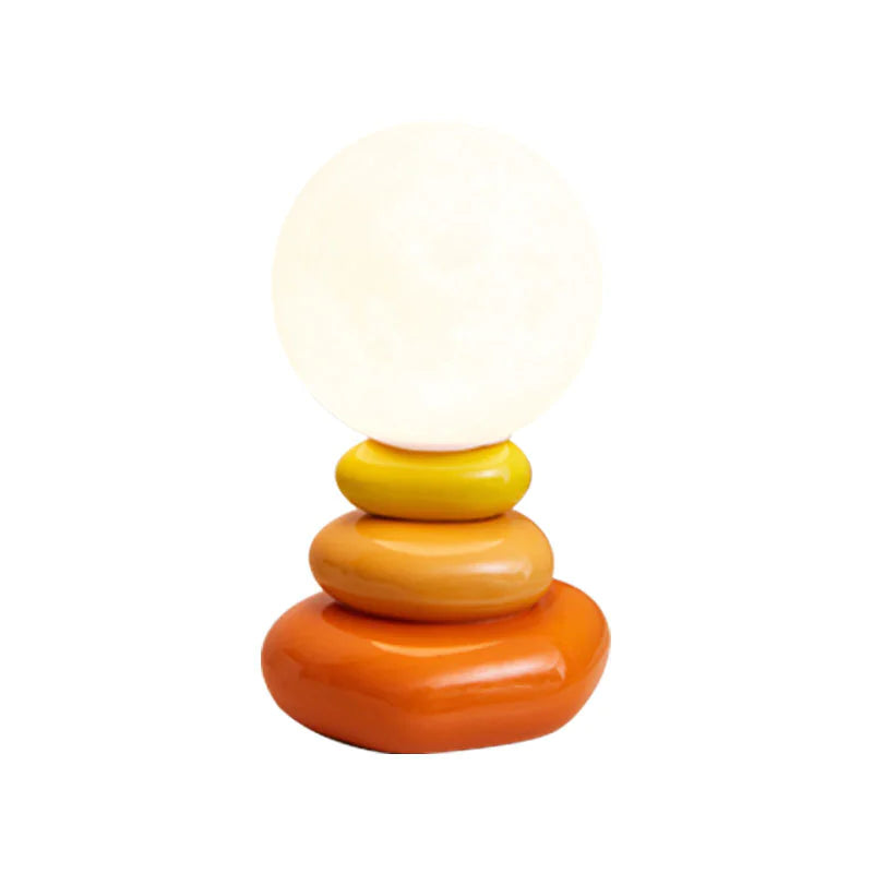 Creative Stacked Stone Bedside Lamp: Colorful Night Light for Bedrooms