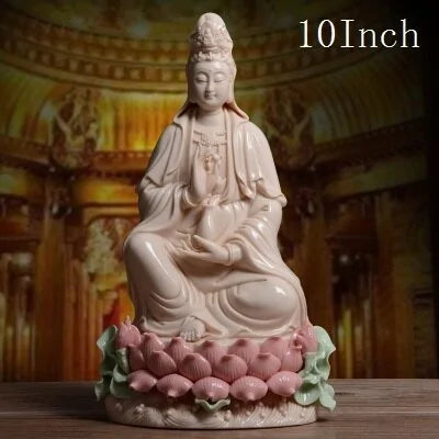 Ceramic Guanyin Statue Figure Art