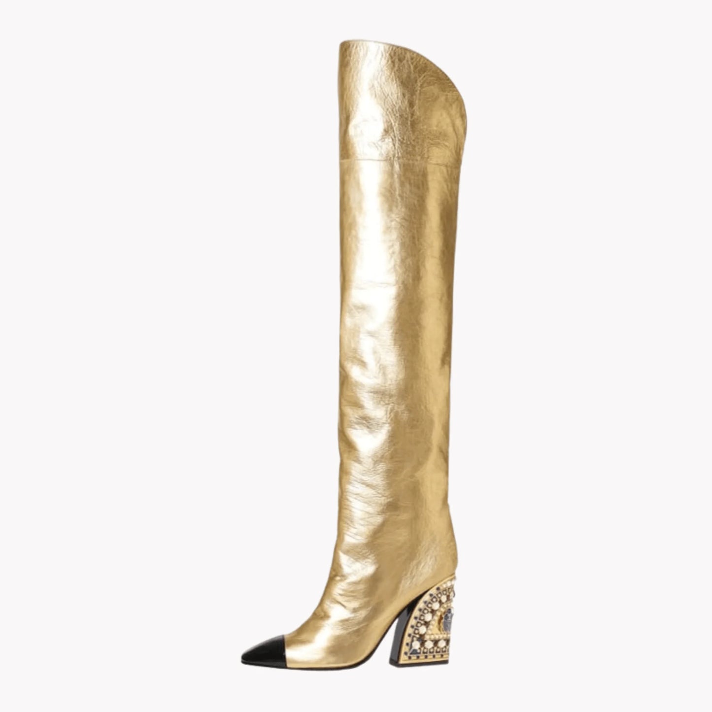 Bejeweled Wedge Boots