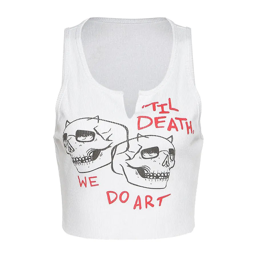 We Do Art Ribbed Cropped Tank