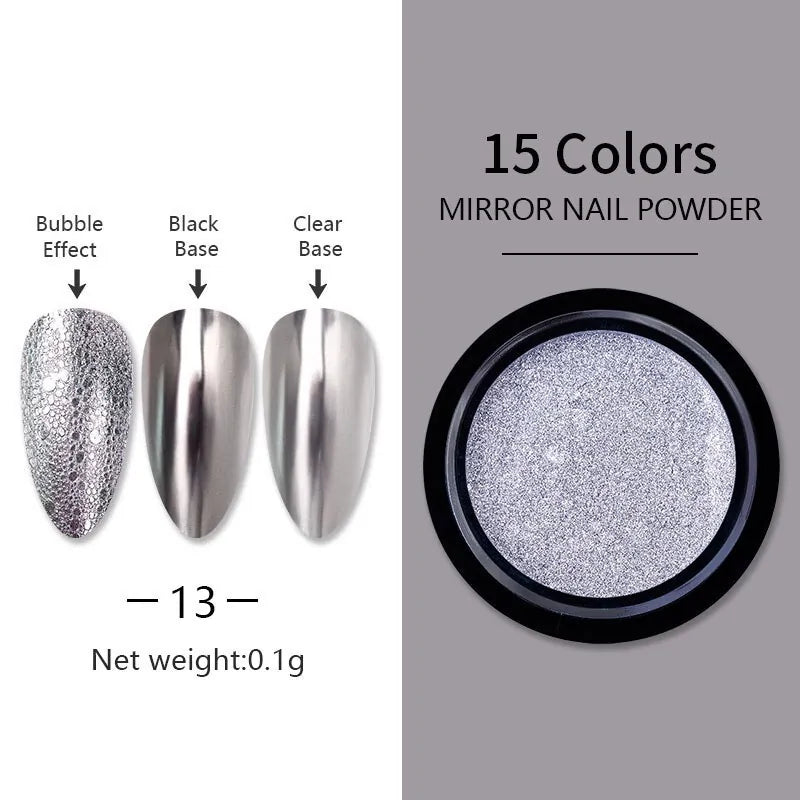 Metallic Mirror Nail Art Pigment Powder