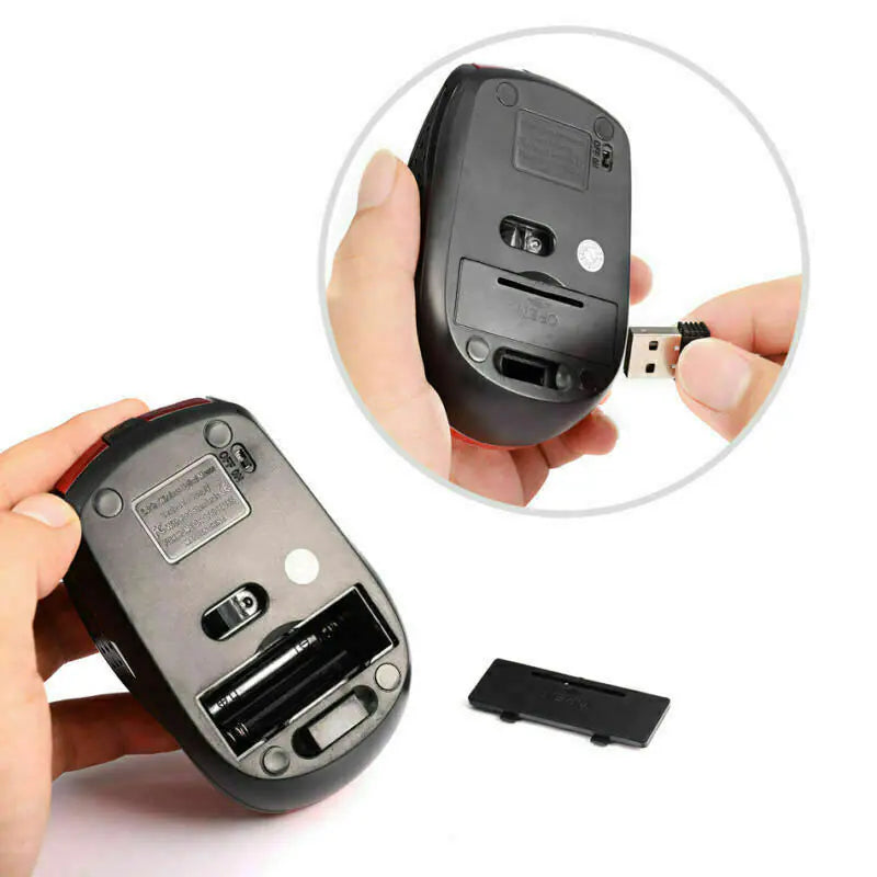 2.4GHz Wireless Optical Mouse Mice & USB Receiver For PC Laptop Computer DPI USA